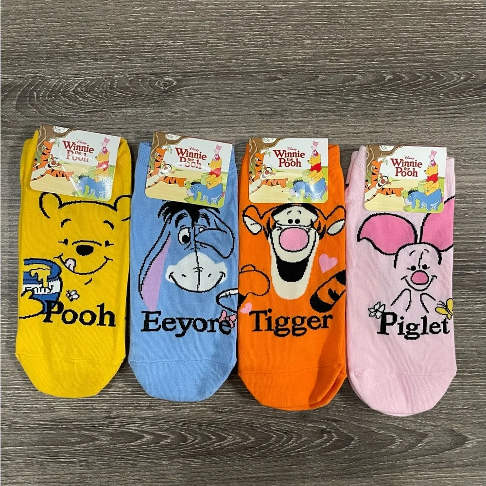 Disney Winnie the Pooh Sock Bundle - Pooh, Eeyore, Piglet, Tigger
